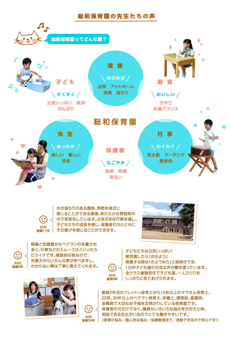 総和保育園の先生たちの声